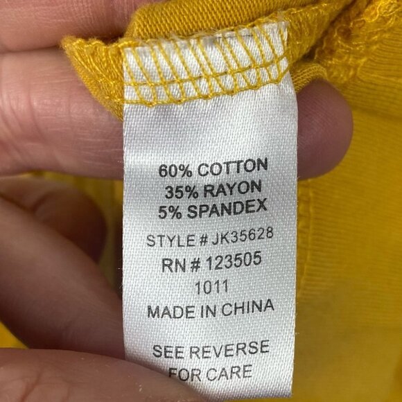 Fashion Nova Yellow Crop Top Striped Retro Size Medium White Stripe Mustard Boho - Picture 6 of 9